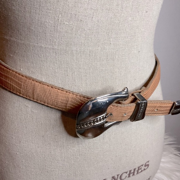 Vintage Tan Western Belt S/M - Picture 1 of 10